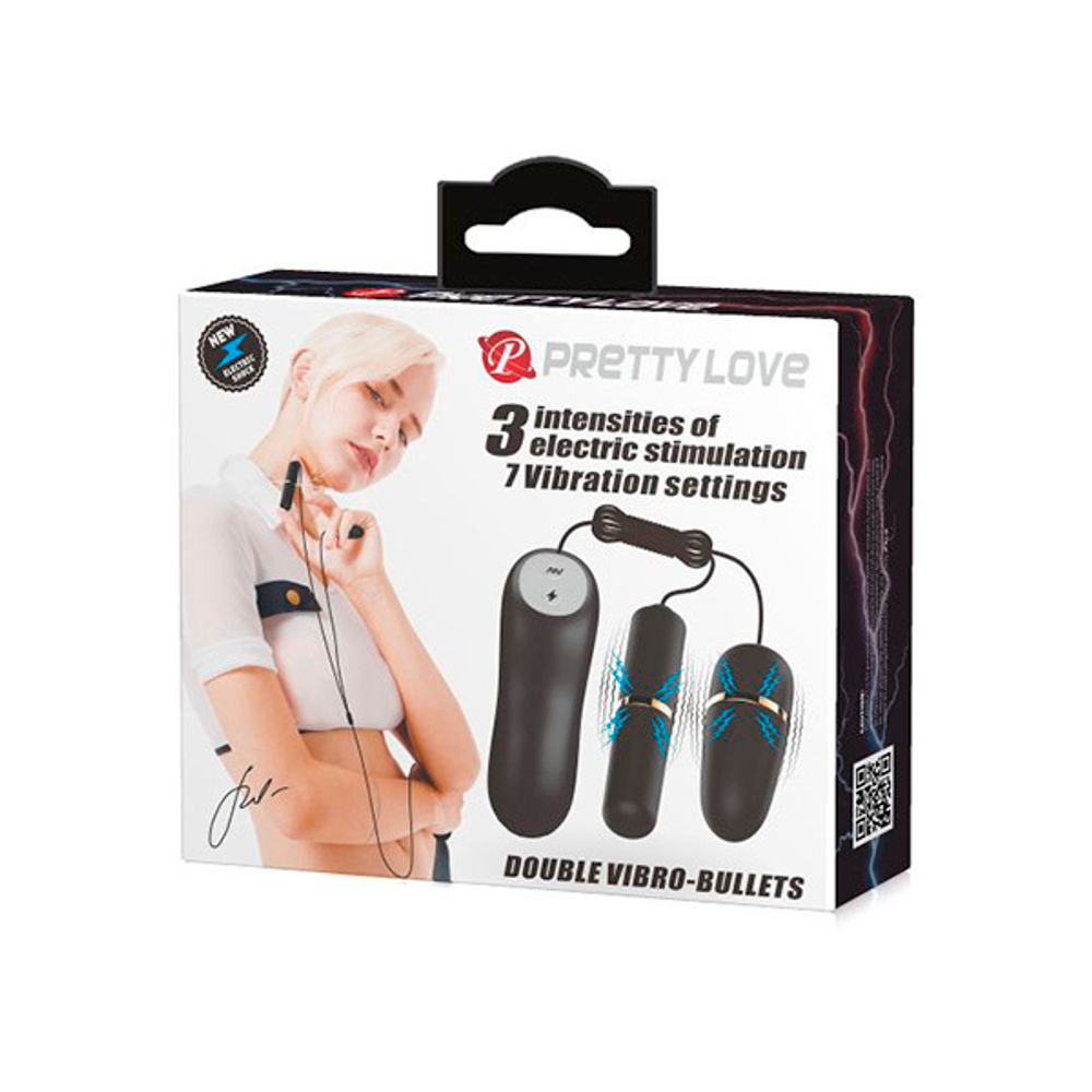 Черный проводной набор с электростимуляцией Pretty Love BI-014878