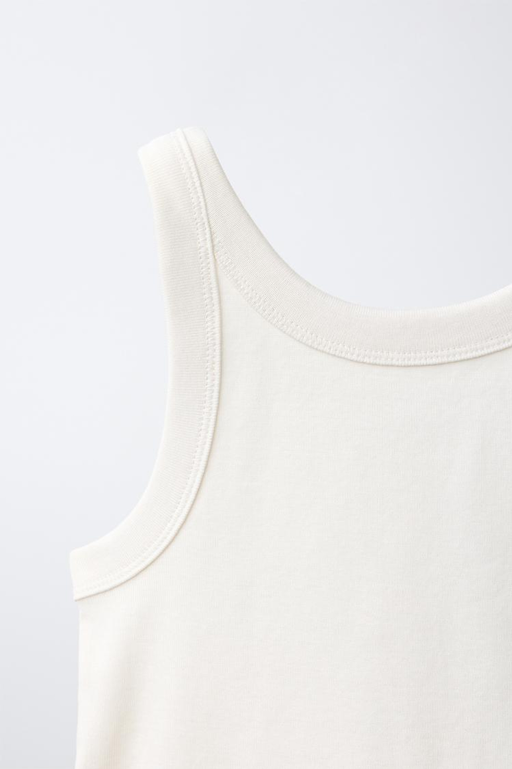 ZARA ТОП С АППЛИКАЦИЕЙ, ЭКРЮ