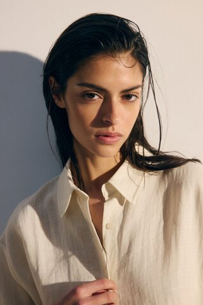 Пляжная рубашка с вышивкой - H&M