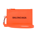 Balenciaga Leather Card Holder Men"s Orange