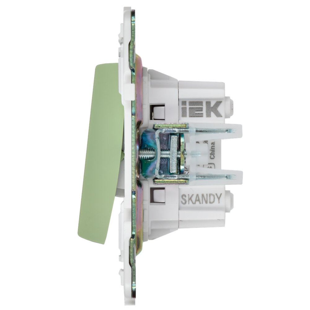 SKANDY Выключатель 2-клавишный перекрестный 10А SK-V06G мятный IEK