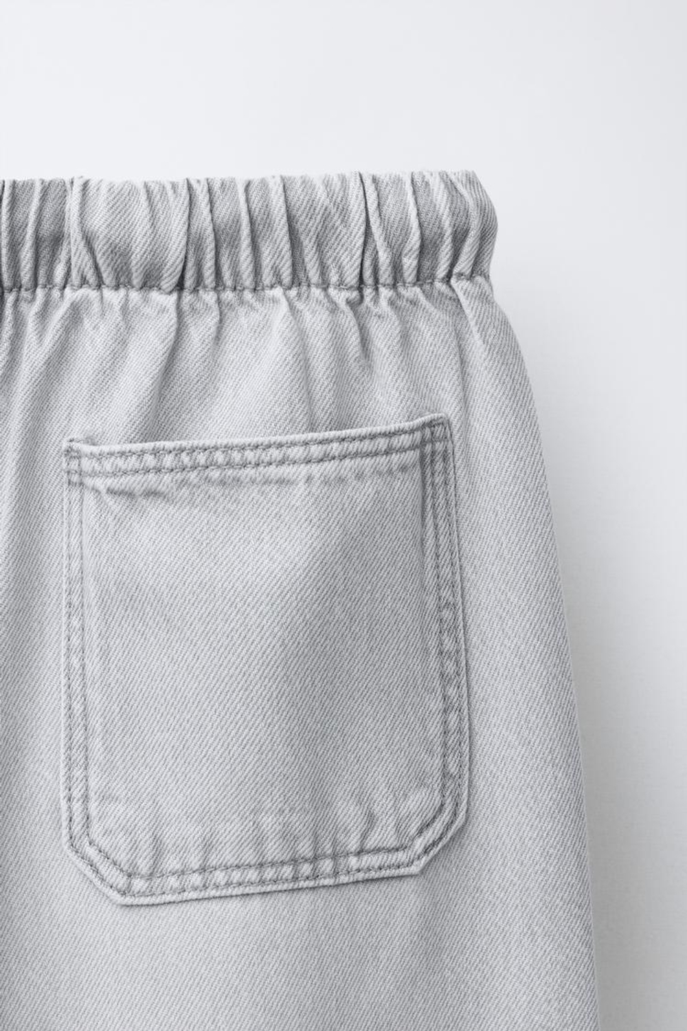ZARA ДЖИНСЫ WIDE LEG НА ШНУРКЕ, СЕРЫЙ
