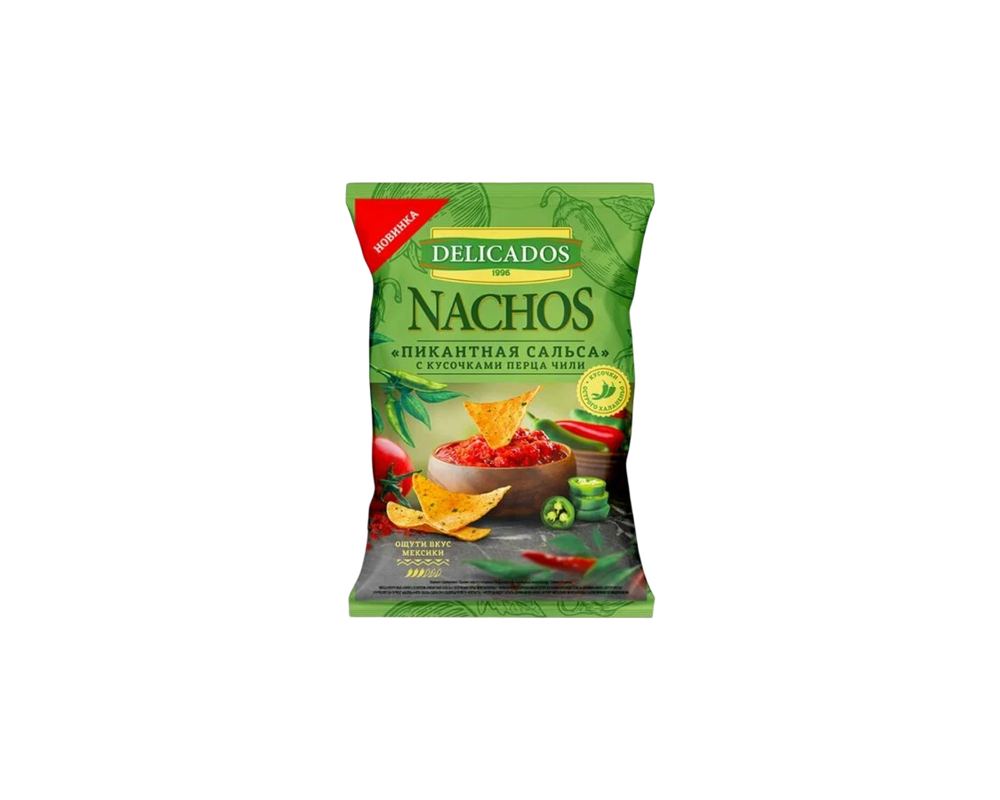 Чипсы Начос Пикантная сальса DELICADOS 150гр