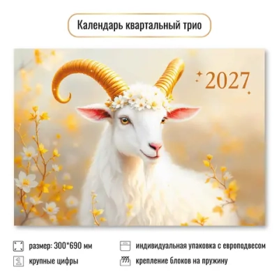 Календарь трио 2027 символ года Нежности!