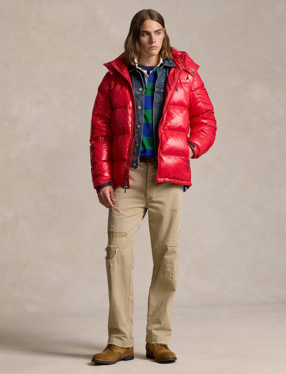 Пуховая куртка POLO RALPH LAUREN - красный(710950912)