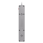 Сетевой фильтр c USB+Type C, 16А, 4 гнезда, c з/ш, с з/к, ПВС, 1.8 м, серый (SBSP-18C-G)
