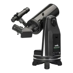 Телескоп Sky-Watcher MAK 70 mini Virtuoso GTi, настольный - монтировка с разъемами и окуляром, вид сзади