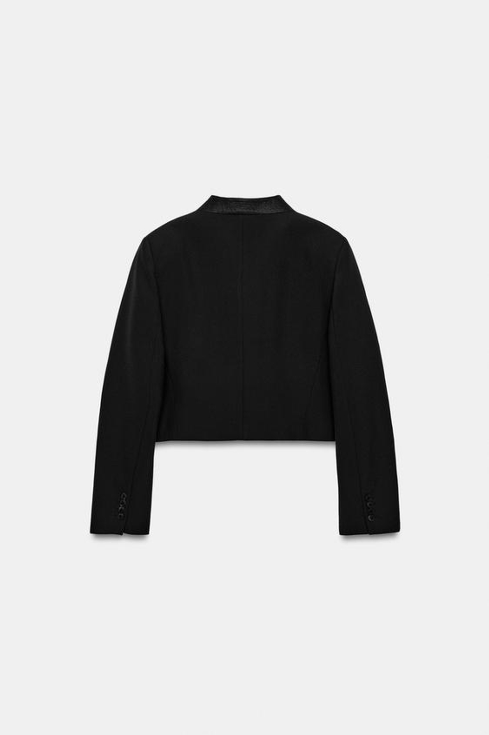 ZARA УКОРОЧЕННЫЙ БЛЕЙЗЕР — ZW COLLECTION, ЧЕРНЫЙ
