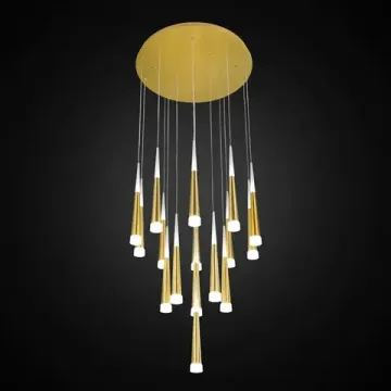 Люстра каскадная LED 112W 3000К CL227162 золото Вегас Citilux