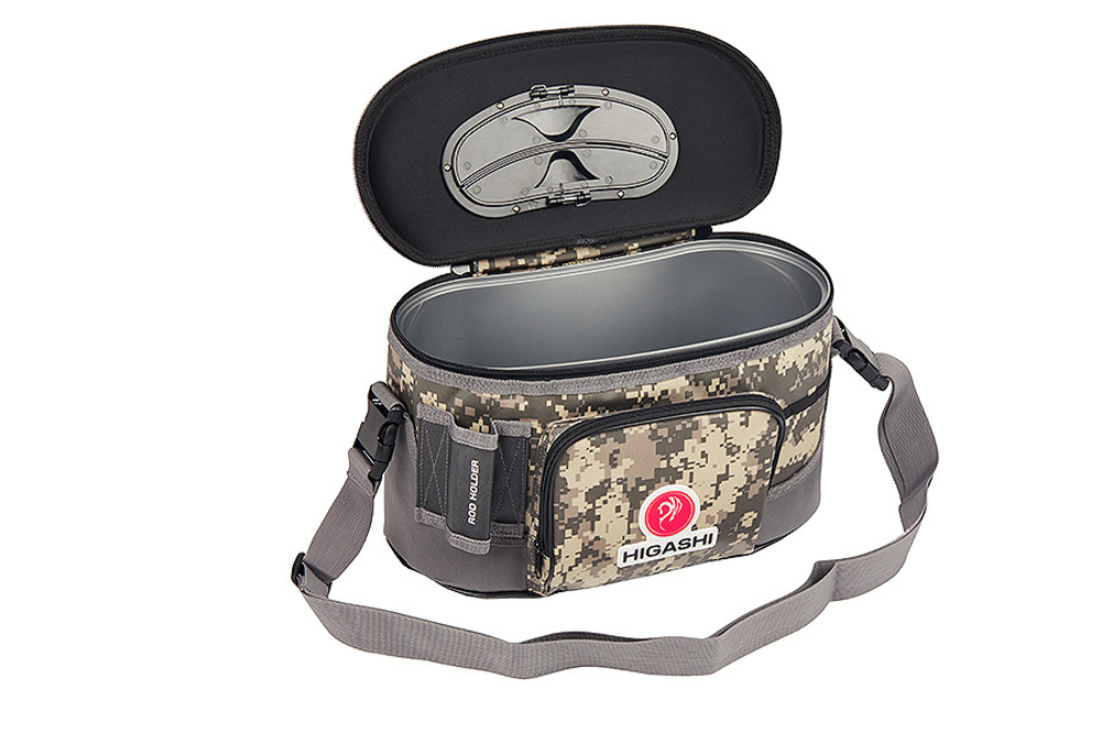 Кан рыболовный HIGASHI Live bait box 7.5L Digital Camo
