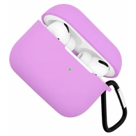Чехол для Airpods Pro 3 Gurdini прорезиненный soft touch c карабином Пурпурный