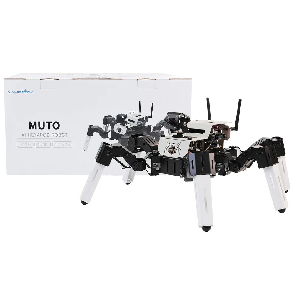 Механический робот Yahboom 18DOF Muto S2 Hexapod Robot (с контроллером)