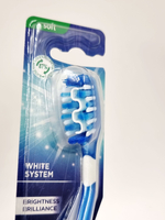 Зубная щетка Pepsodent White System Soft мягкая с перлитом, удаляет поверхностные пятна, 1 шт., синяя