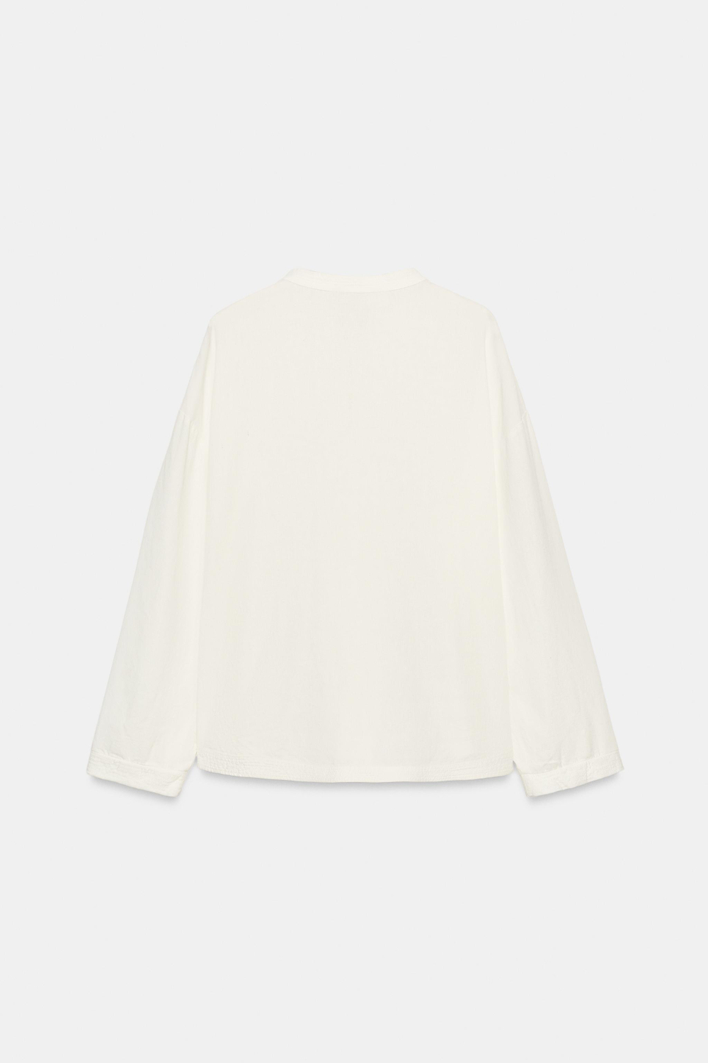 ЛЬНЯНАЯ РУБАШКА ОВЕРСАЙЗ С ДЕКОРАТИВНОЙ ЗАСТЕЖКОЙ — ZARA