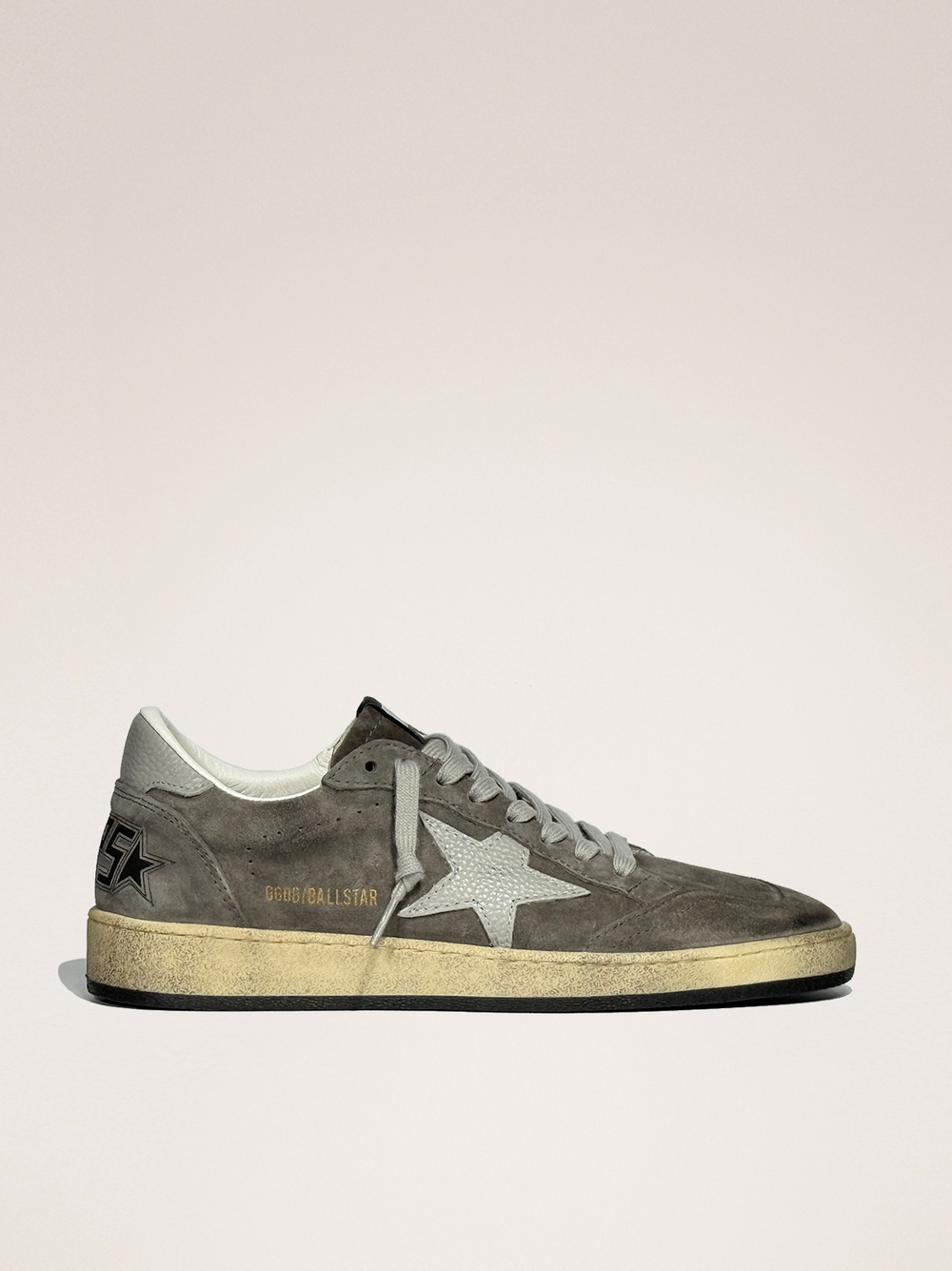 Ball Star in grey suede with gray nubuck star and heel tab