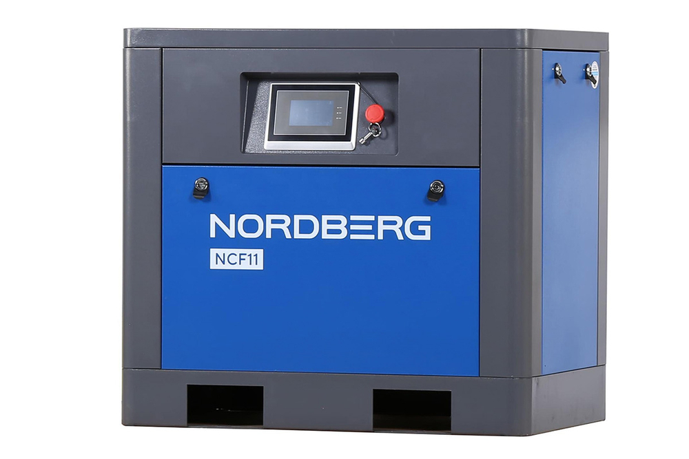 NORDBERG (NCF11) Компрессор винтовой, 7,5 кВт, 10 бар, 960 л/мин, c частотным преобразователем, без ресивера