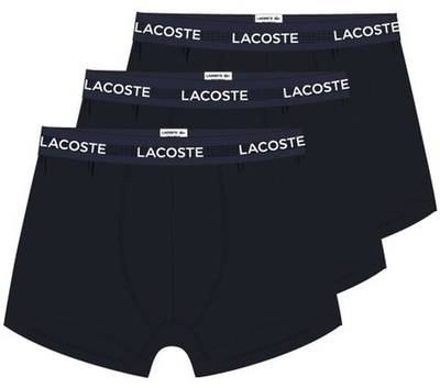 Мужские спортивные боксеры Lacoste Microfiber Trunk 3P - black