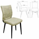 Стул BRABIX "Novita CF-060", экокожа бежевая, каркас металлический усиленный черный, 532780