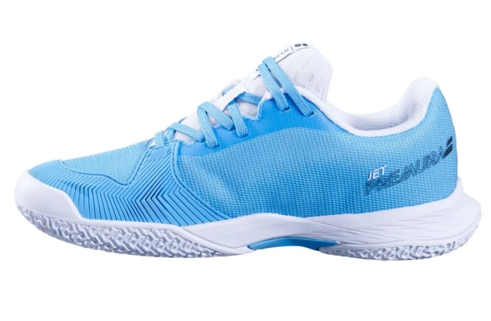 Детские кроссовки для падела Babolat Jet Premura 2 JR - cyan blue/white
