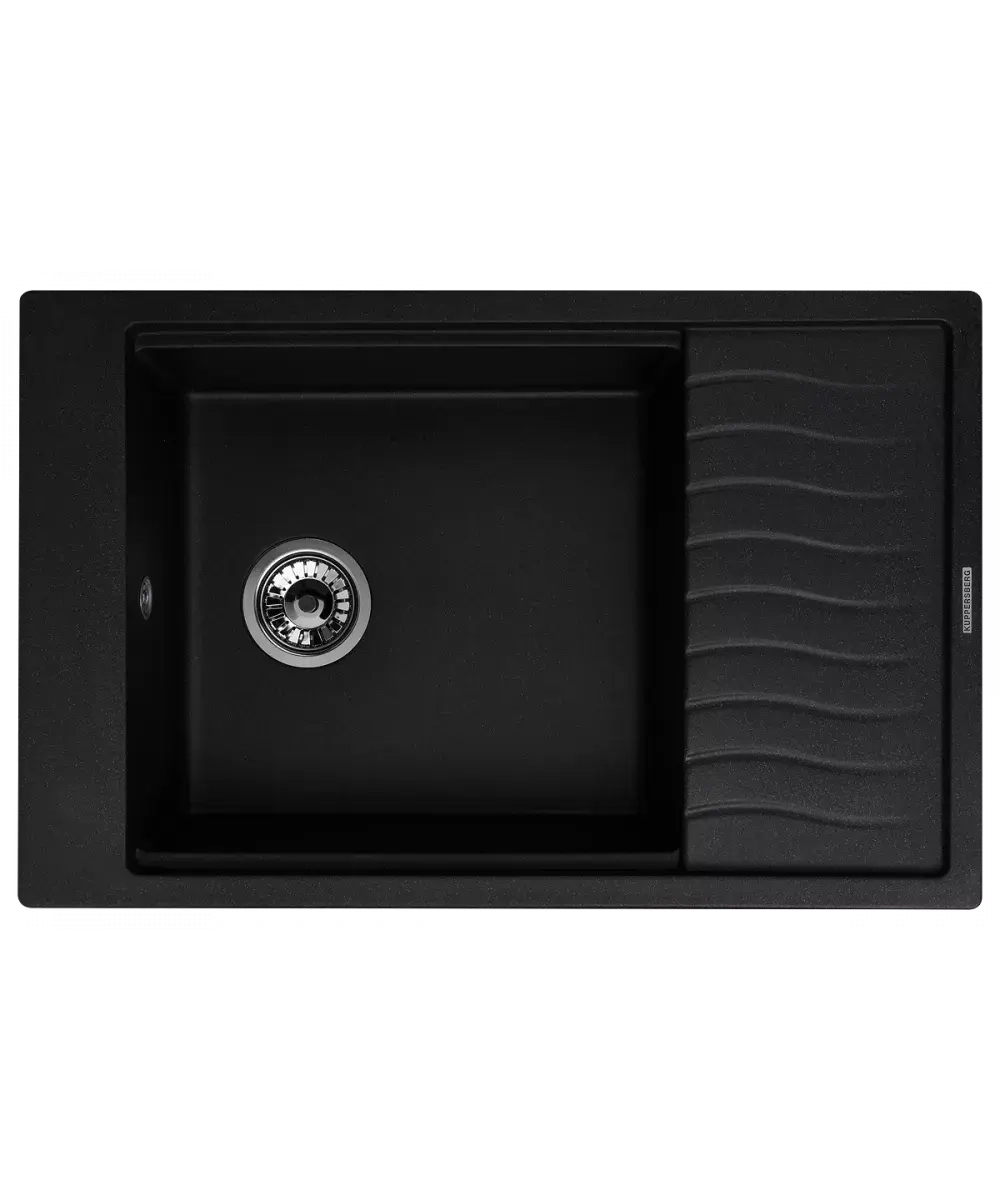 Кухонная мойка Kuppersberg MILA 1B1D BLACK фото 