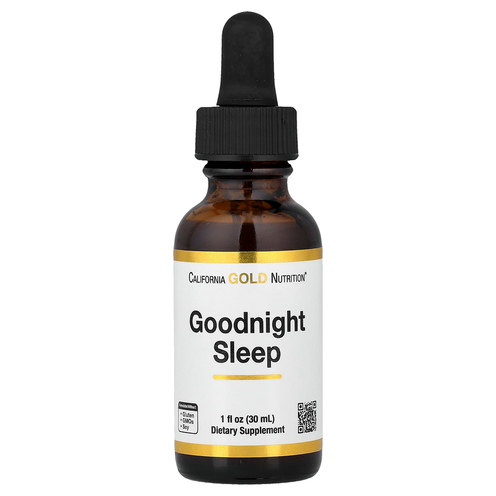 California Gold Nutrition, Goodnight Sleep, добавка для спокойного сна со свежими семенами молочного овса, зверобоем, шлемником и пассифлорой, 30 мл (1 жидк. унция)