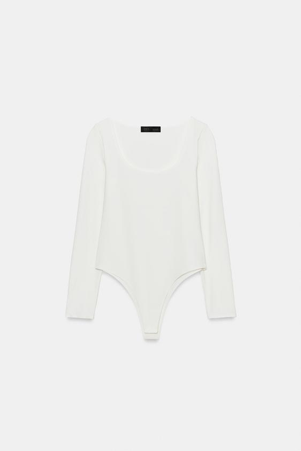 ZARA БОДИ С ВОРОТНИКОМ-СТОЙКОЙ, БЕЛЫЙ