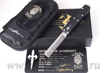 Microtech Tactical Beard Comb Stonewash Fine Tooth 17-4PH