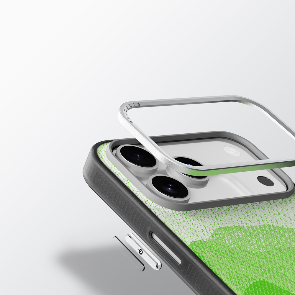 Чехол с MagSafe для смартфона iPhone 17 Pro Max, от Dux Ducis, серия Moro Series Magnetic (дизайнерский рисунок зеленого цвета)