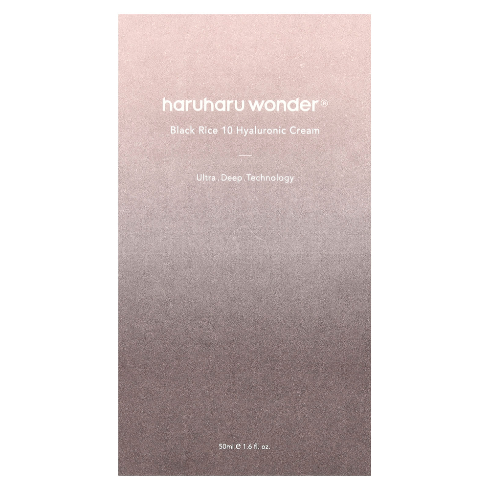 Haruharu, Wonder®, крем с гиалуроновой кислотой с черным рисом 10, 50 мл (1,6 жидк. унц.)