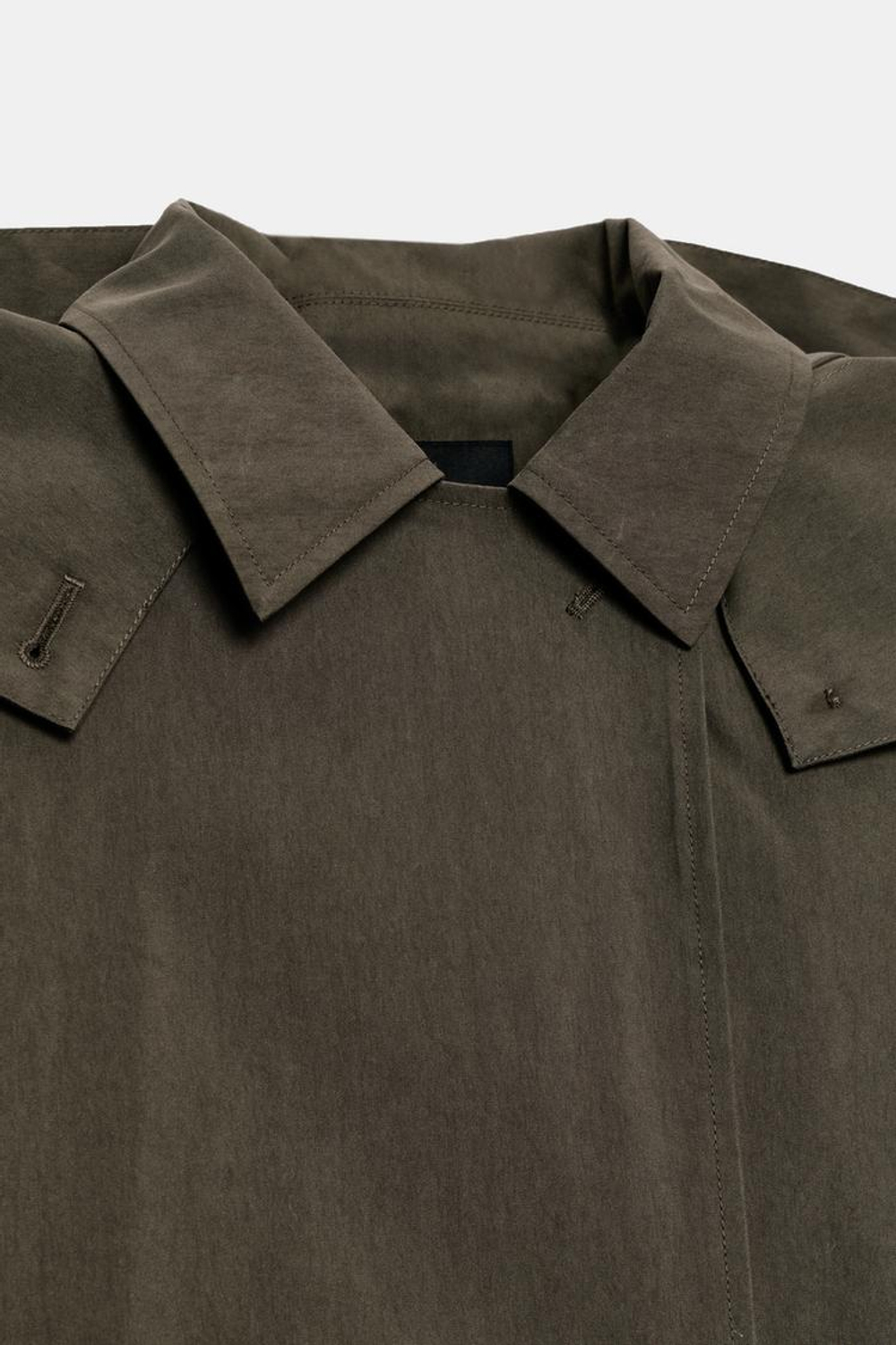 ZARA КОРОТКАЯ КУРТКА-ТРЕНЧ С КАПЮШОНОМ, ХАКИ