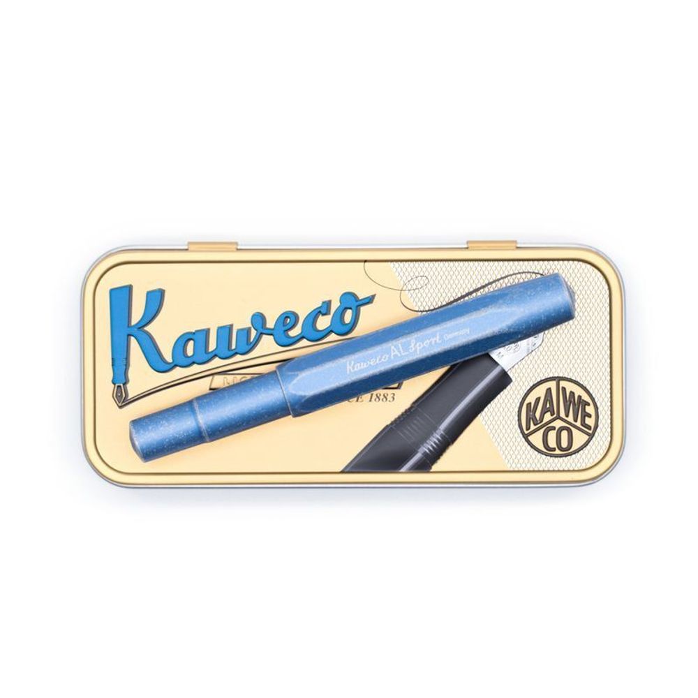 Перьевая ручка Kaweco AL Sport Stonewashed F 0.7мм синяя (10000735) 6