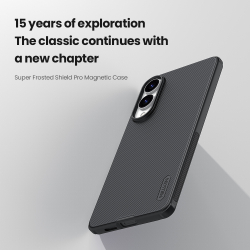 Чехол от Nillkin c поддержкой MagSafe для Samsung Galaxy S25 Edge, серия Super Frosted Shield Pro Magnetic Case