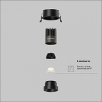 Встраиваемый светильник Maytoni Technical Dip DL123-10W-3K-B