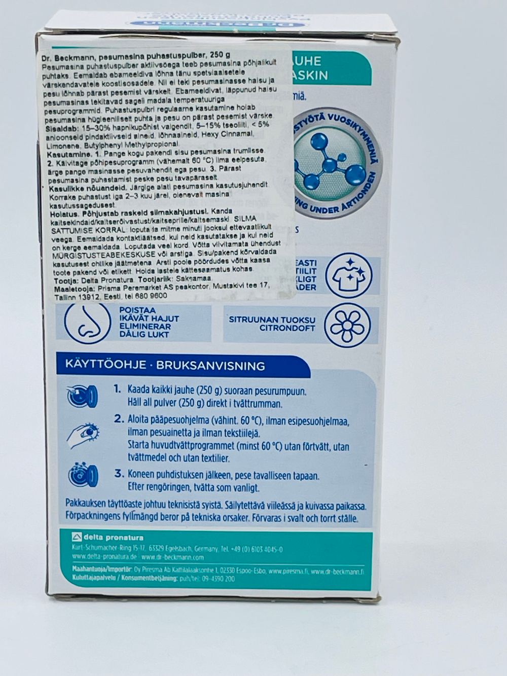Порошок для очистки стиральных машин Dr. Beckmann 250 г (Германия)