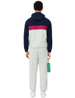Men's Спортивный костюм Lacoste Diamond Taffeta Sport - grey/navy blue/fuchsia pink