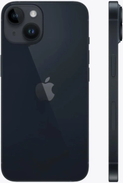 Смартфон Apple A2882 iPhone 14 128Gb 6Gb темная ночь моноблок 3G 4G 1Sim 6.1" 1170x2532 iOS 15 12Mpix 802.11 a/b/g/n/ac/ax NFC GPS GSM900/1800 GSM1900 Protect