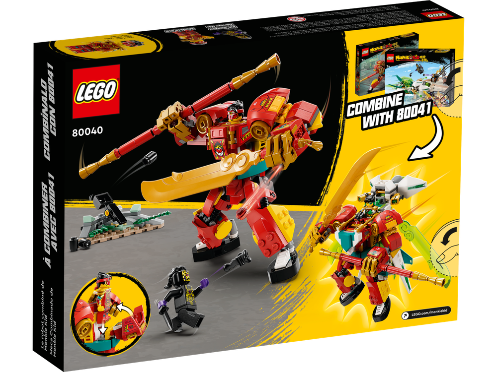 Конструктор Лего Монки Кид Комби-робот Манки Кида 80040 | LEGO Monkie Kid’s Combi Mech | боевой робот | 277 деталей | 7+