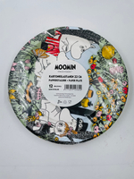 Одноразовые тарелки из картона Moomin, Муми-вечеринка, зеленого цвета, 22 см, в упаковке 12 шт.