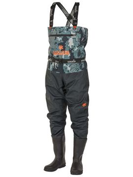 Полукомбинезон заброд. Norfin PILOT CAMO BOOTFOOT р.46-XXL с сапогами резина