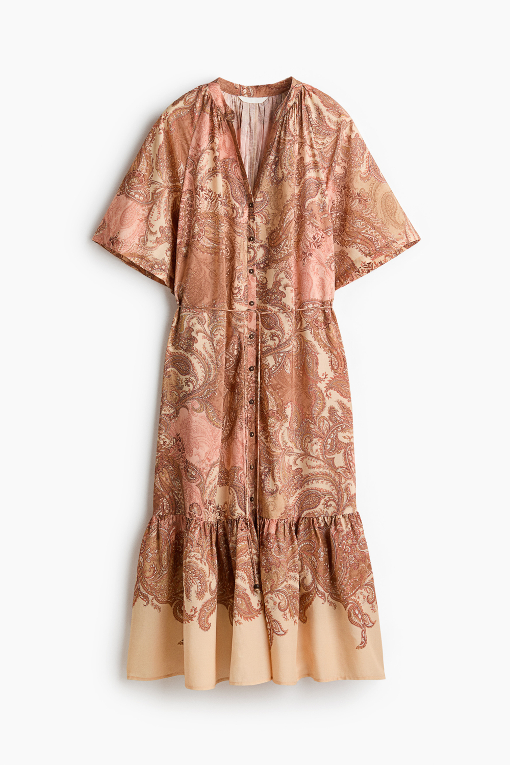 Платье с поясом и короткими рукавами - H&M