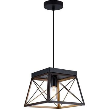 Светильник подвесной 1*Е27 3004/08/01P чёрный/коричневый Kaizer Stilfort