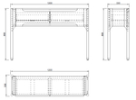 Консоль Garda Decor Гримальди (Grimaldi) светлая 120*33*80 см