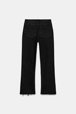 ДЖИНСЫ TRF CROPPED FLARE С ВЫСОКОЙ ПОСАДКОЙ И ПРИНТОМ В ГОРОШЕК — ZARA