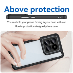 Усиленный чехол с мягким рамками черного цвета для Xiaomi 14 Pro, увеличенные защитные свойства