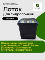 Лоток для гидропоники 23л Черный, 9 стаканчиков, Настольная садовая ферма, Система выращивания АГРОЛО