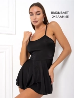 Сексуальная Пижама Платье Черное на 1 размер мал Наш (М)