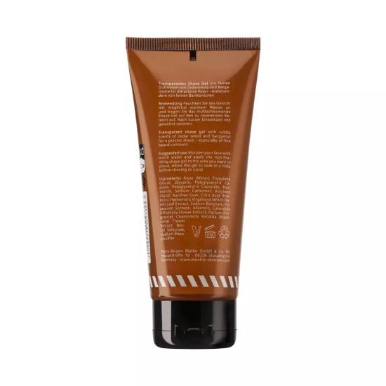 Прозрачный гель для бритья MUEHLE BEARD CARE, 100 мл