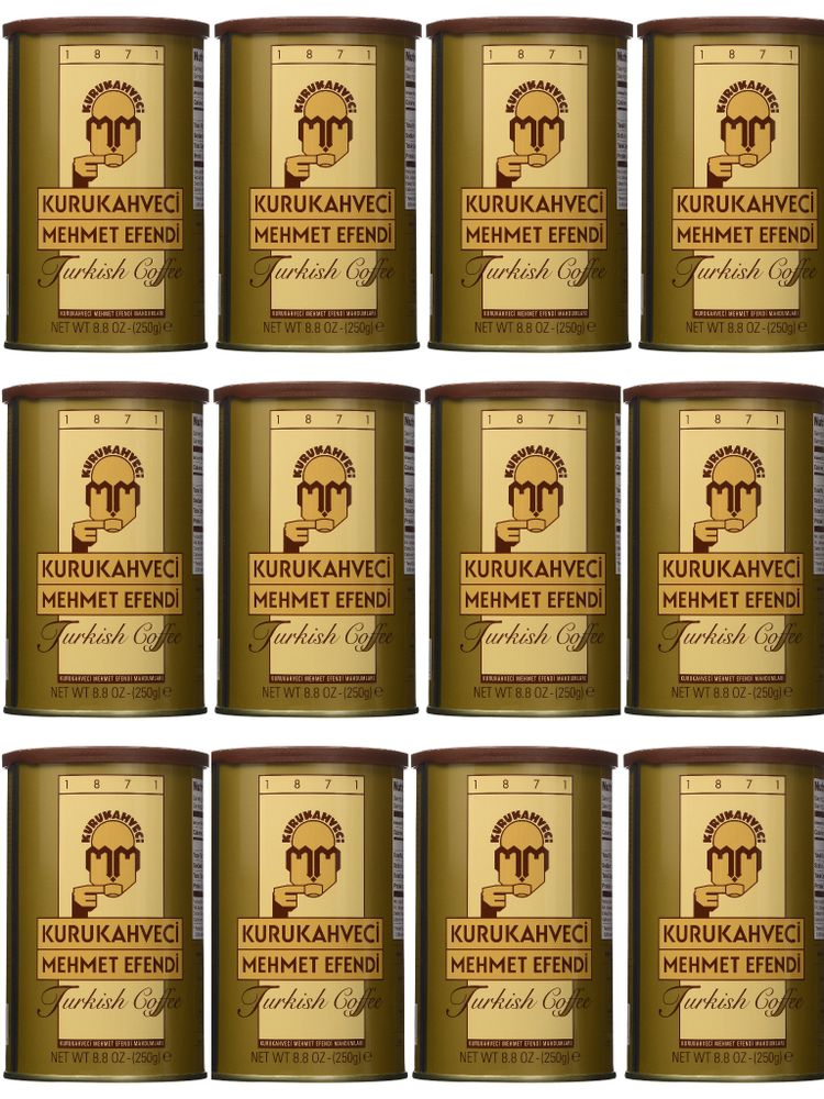 Кофе молотый Kurukahveci Mehmet Efendi банка 250 г 12 шт