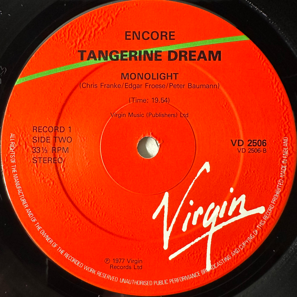 Tangerine Dream ‎– Encore 2LP (Англия 1977г.)