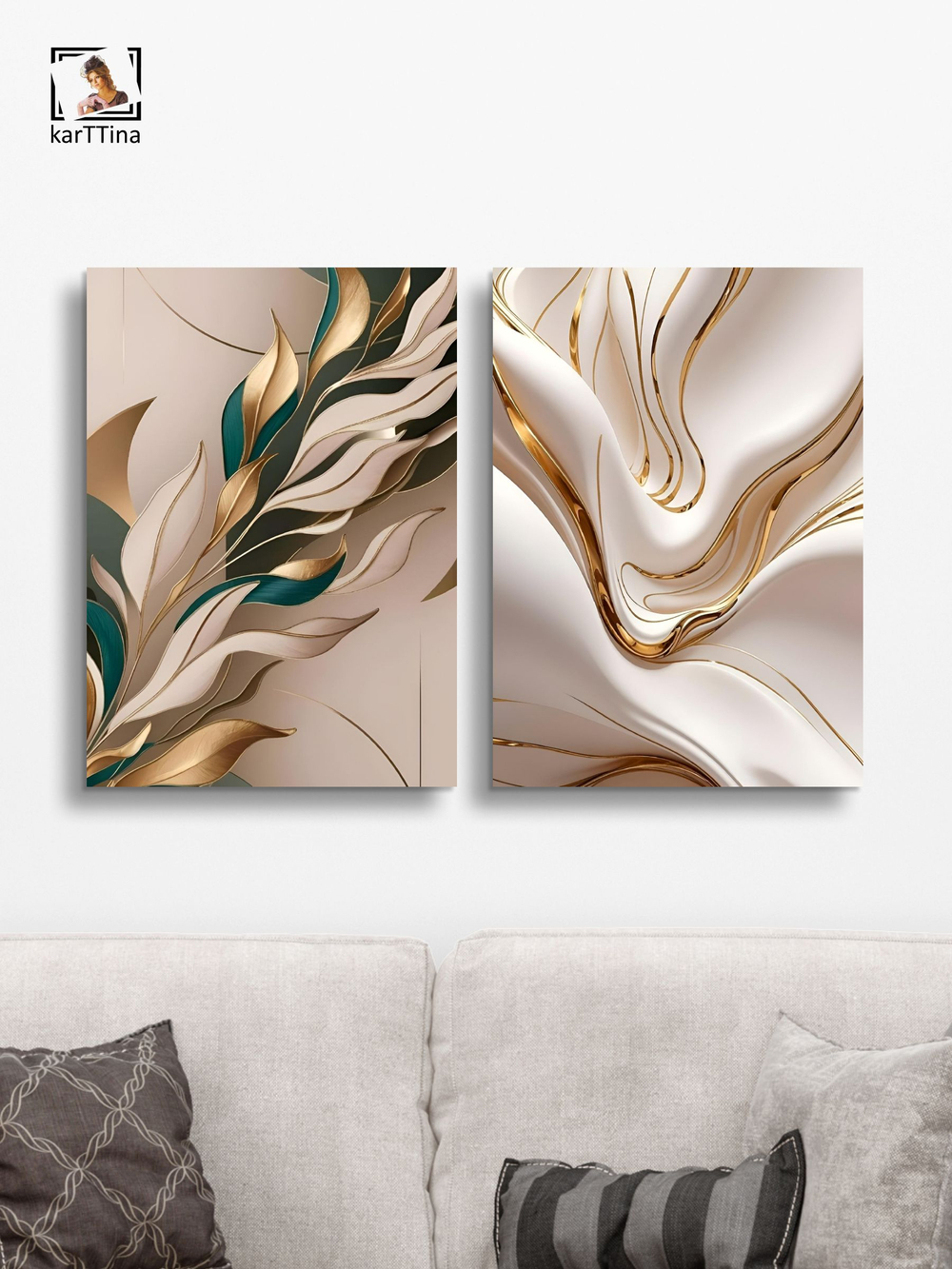Картина Нежные штрихи, модульная, галерейная 50x70см 2шт.